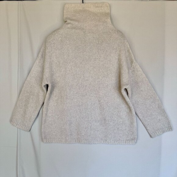 Kristensen Du Nord Cashmere Merino Wool Blend Gray Funnel Neck Sweater Size S - Picture 3 of 16
